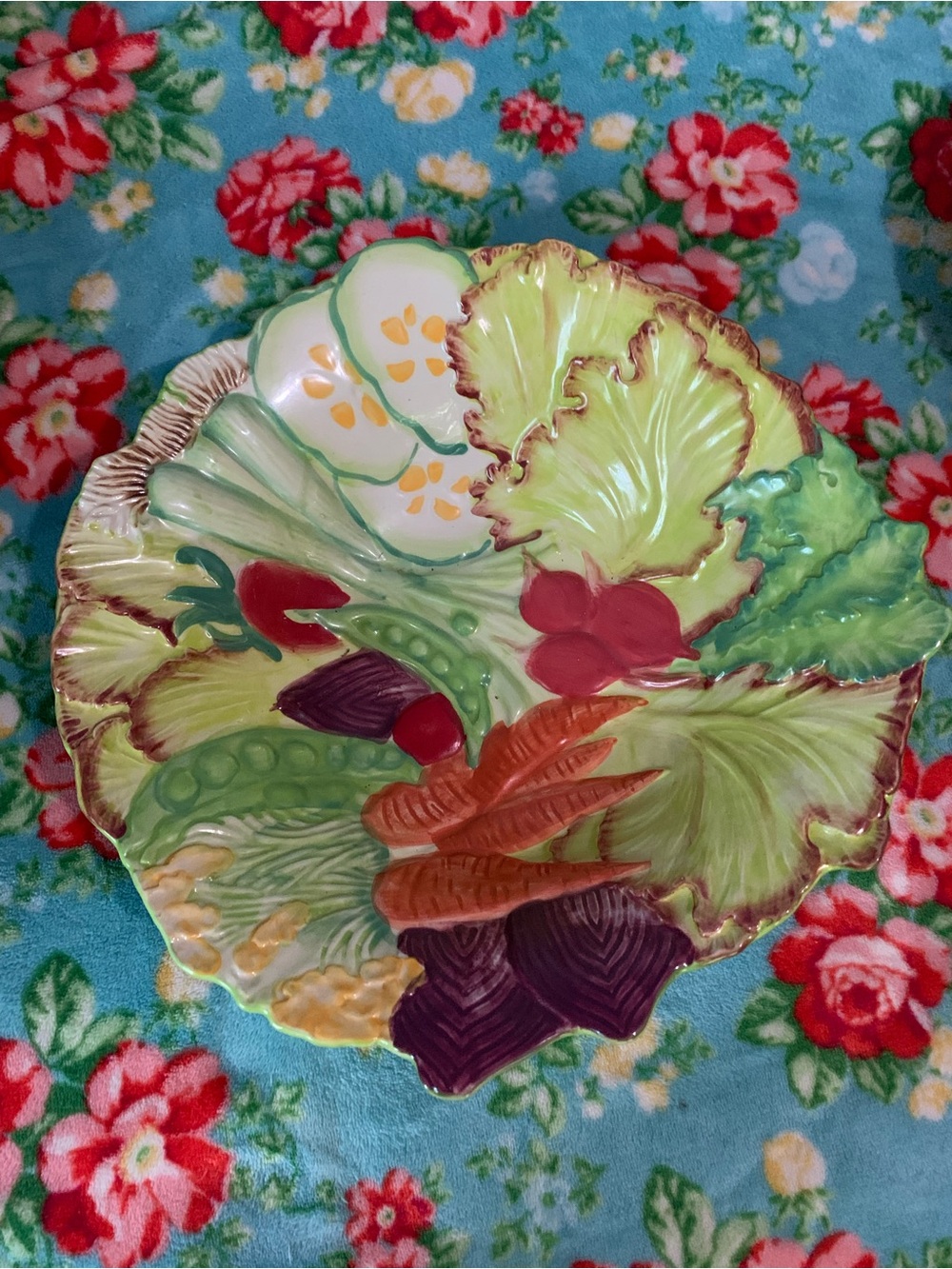 Temptations By Tara Figural Large Vegetable Salad Serving Bowl